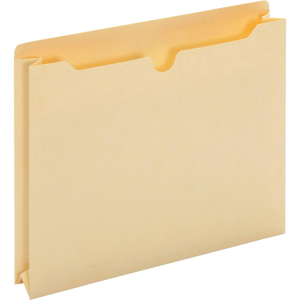 Pendaflex Letter Recycled File Jacket - 8 1/2" x 11" - 500 Sheet Capacity - 2" Expansion - Top Tab Location - Manila - Manila - 