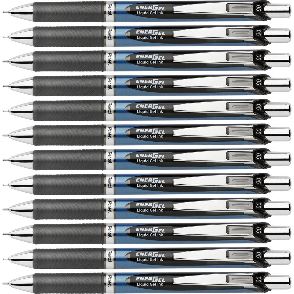 Pentel EnerGel RTX Liquid Gel Pens - Fine Pen Point - 0.5 mm Pen Point Size - Needle Pen Point Style - Refillable - Retractable 