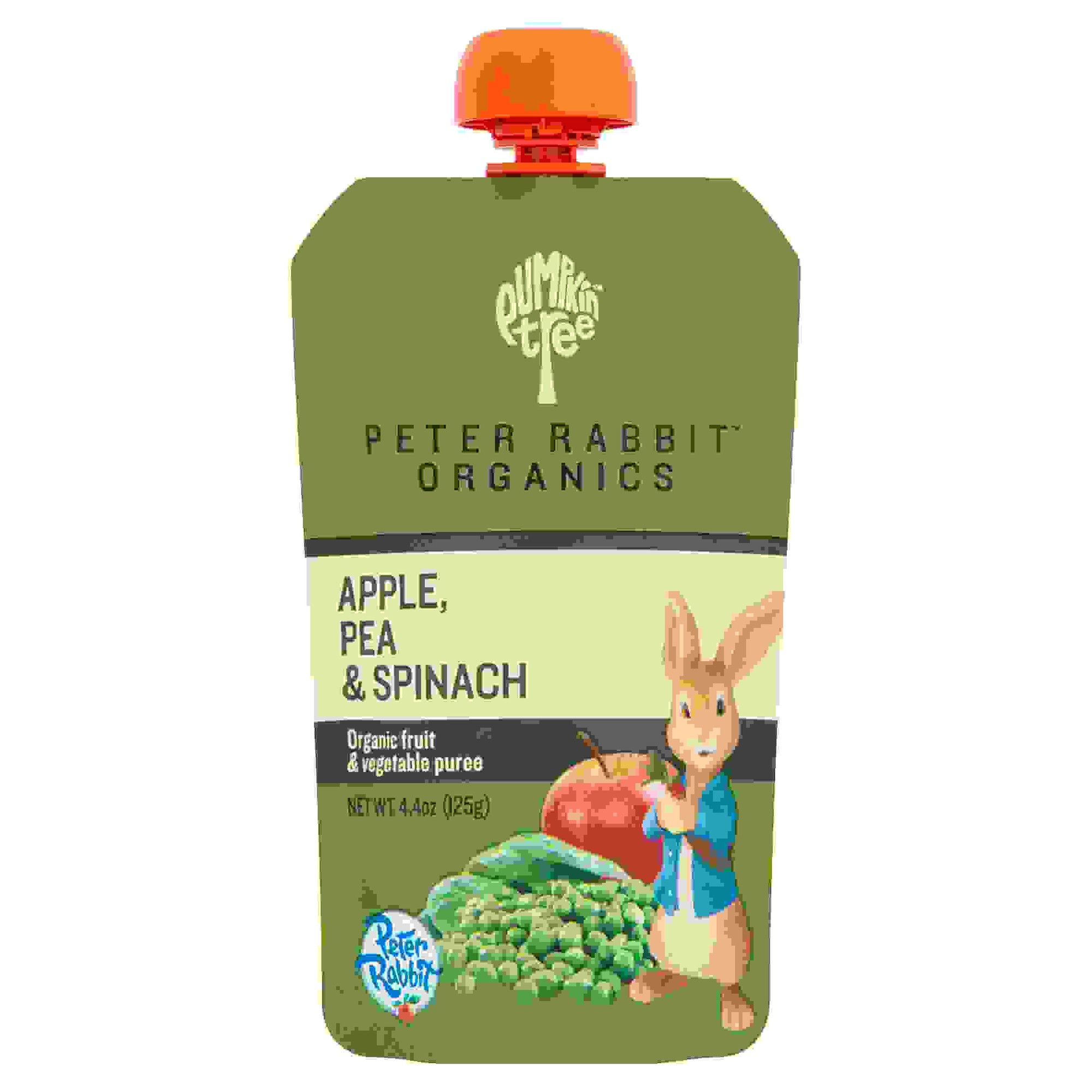 Peter Rabbit Organics Pea, Spinach & Apple Snack (10x4.4 Oz)