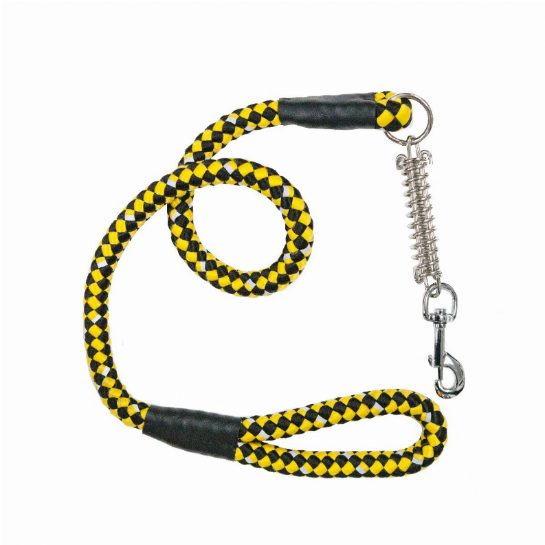 Tug Control Leash with Reflectors & Shock Absorber - Large Bumblebee