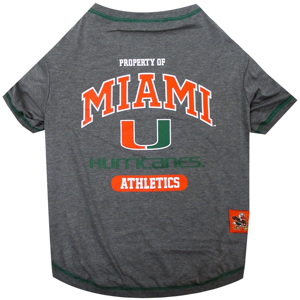 Miami Hurricanes Dog Tee Shirt - Xtra Small