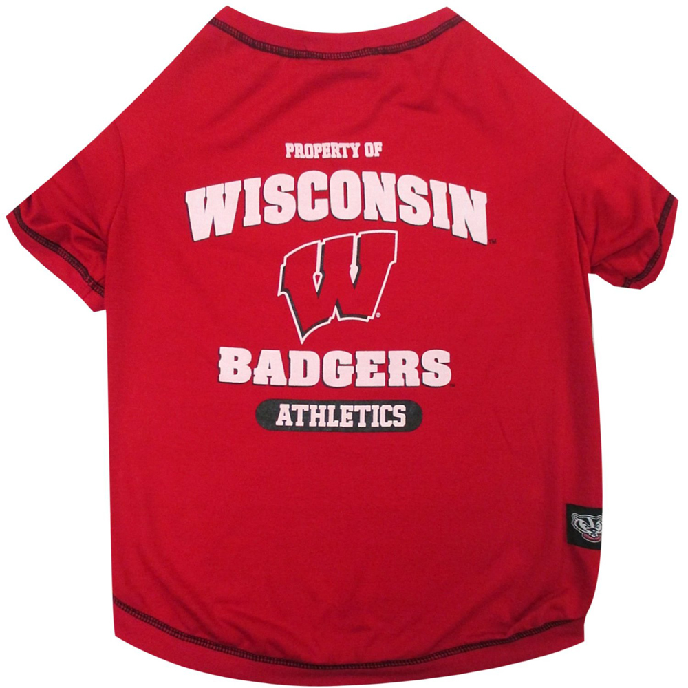 Wisconsin Badgers Dog Tee Shirt - Xtra Small