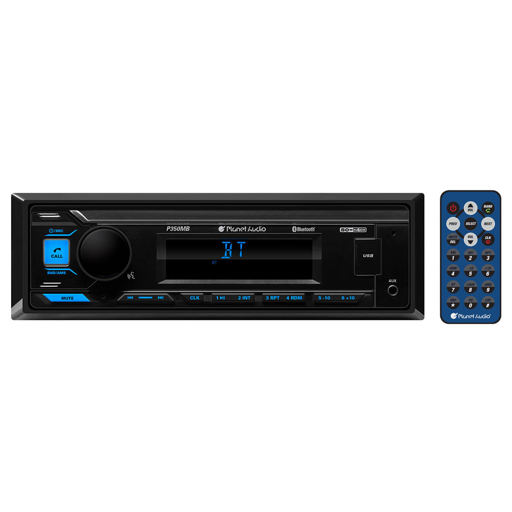 Planet Audio Single Din Mechless AM/FM/USB/Aux/Remote/Bluetooth