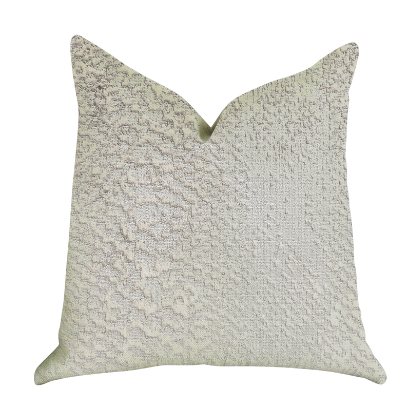 Plutus Luxury Throw Pillow (White/Off-White Mixed Variety) Double sided  22" x 22"