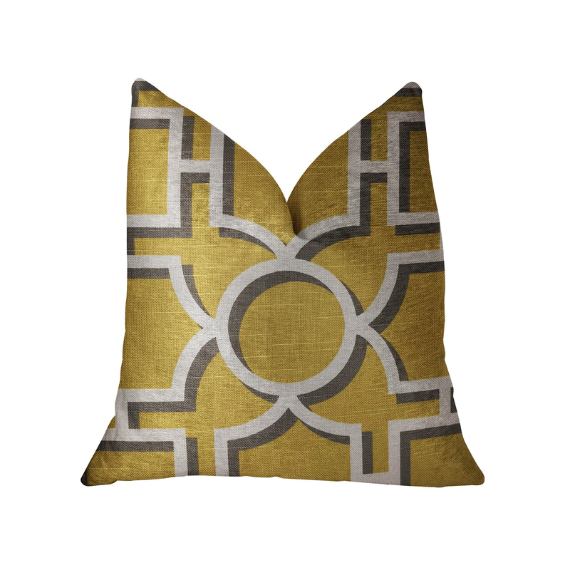 Plutus Luxury Throw Pillow (Yellow Mixed Variety) Double sided  20" x 36" King