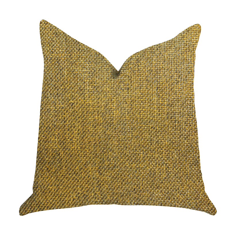 Plutus Luxury Throw Pillow (Yellow Mixed Variety) Double sided  20" x 26" Standard