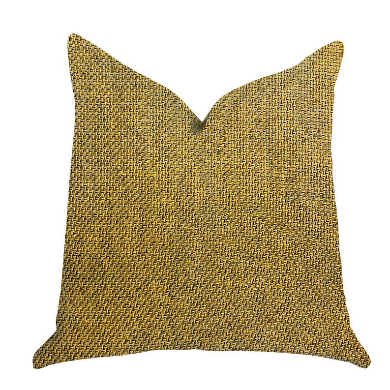 Plutus Luxury Throw Pillow (Yellow Mixed Variety) Double sided  20" x 30" Queen