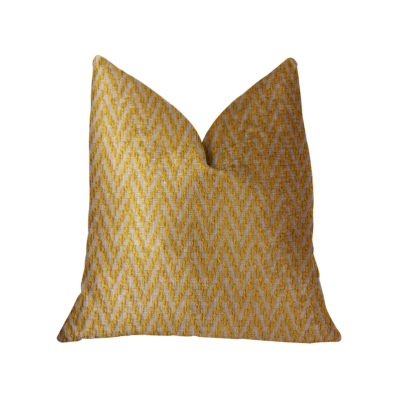 Plutus Luxury Throw Pillow (Yellow Mixed Variety) Double sided  26" x 26"