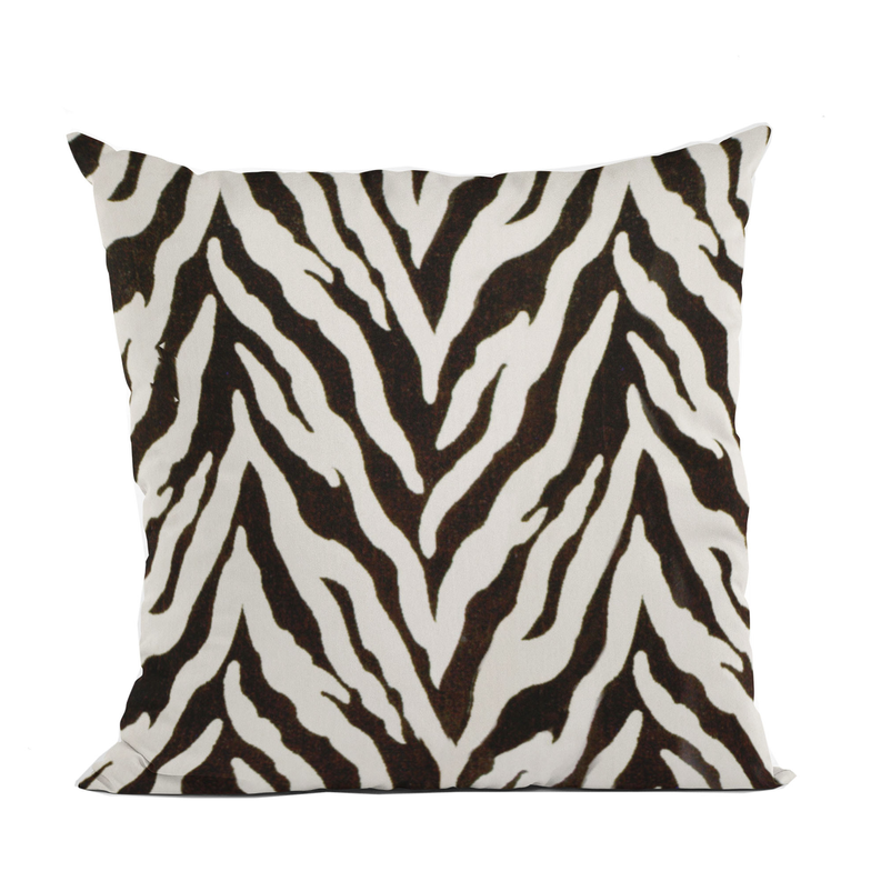 Plutus Print Velvet Luxury Throw Pillow Double sided  18" x 18" Ebony/Ivory