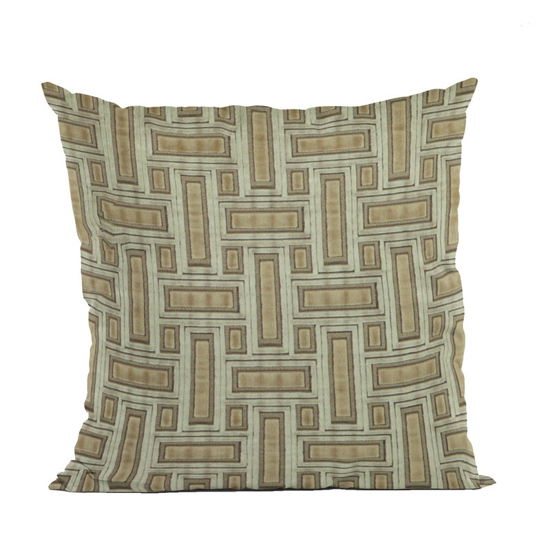 Plutus Stony Cut Velvet, Some Sparkle To It Luxury Throw Pillow Double sided  20" x 20" Bronze