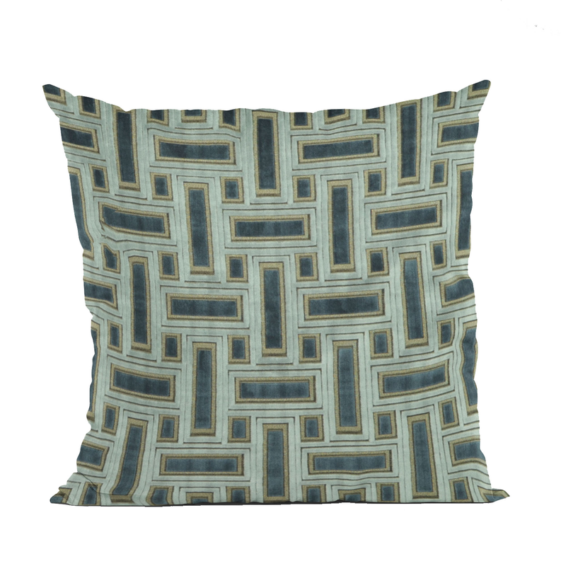 Plutus Stony Cut Velvet, Some Sparkle To It Luxury Throw Pillow Double sided  12" x 20" Hazy