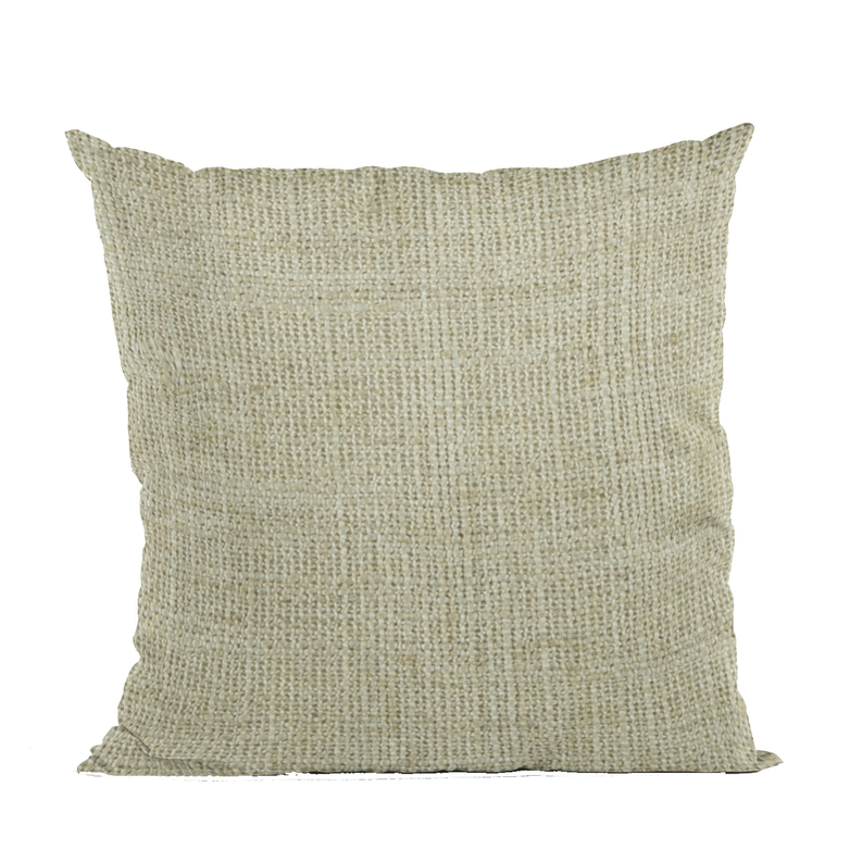 Plutus Wall Textured Solid, With Open Weave. Luxury Throw Pillow Double sided  20" x 30" Queen Flax