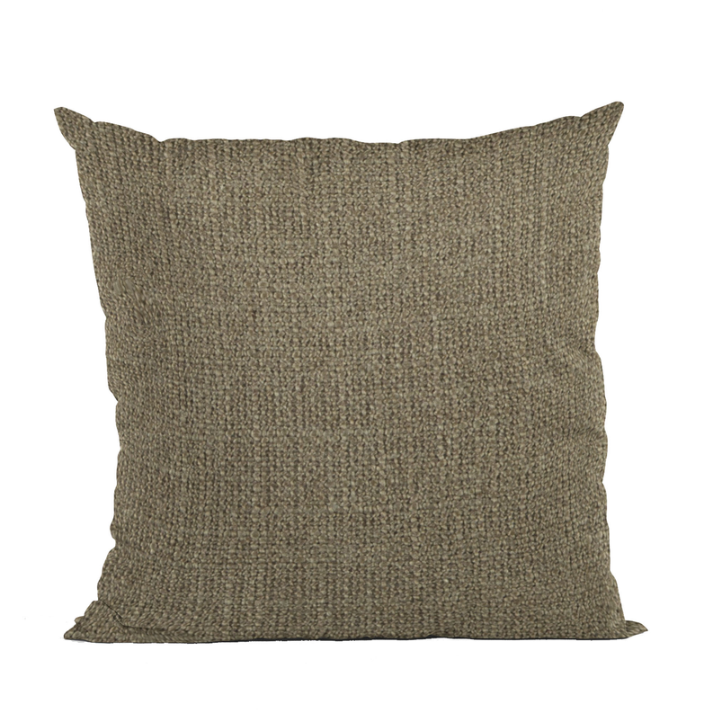 Plutus Wall Textured Solid, With Open Weave. Luxury Throw Pillow Double sided  20" x 20" Hemp