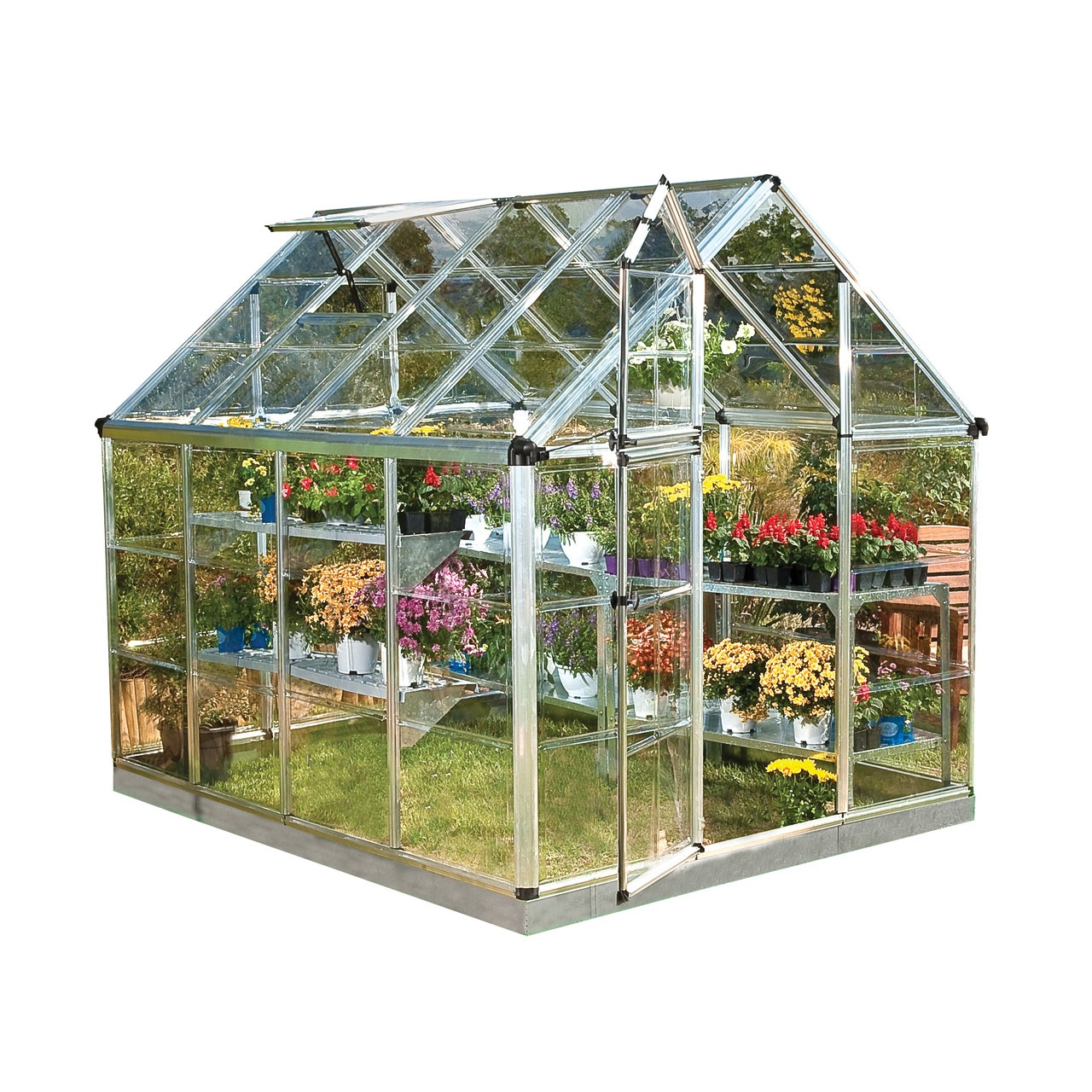 Palram Snap & Grow 6' X 8' Hobby Greenhouse, Silver