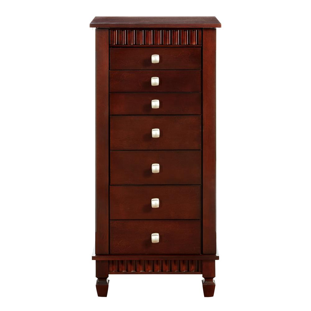 Contemporary Merlot Jewelry Armoire