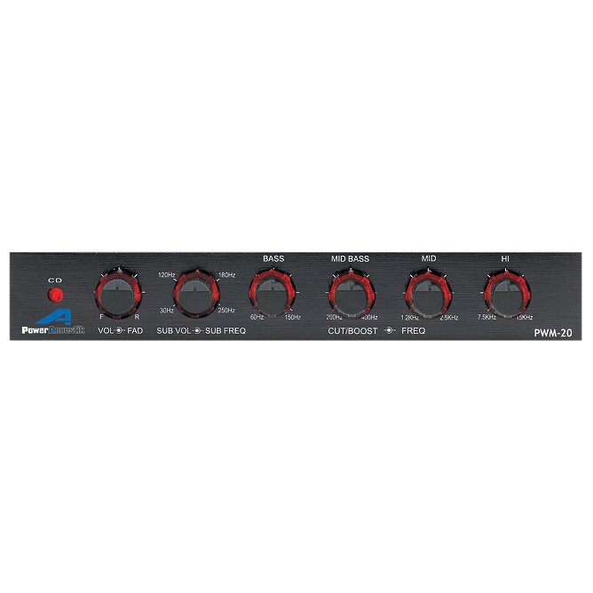 Poweracoustik [[ 4Band Equalizer 1/2Din Parametric W/Sub Contro