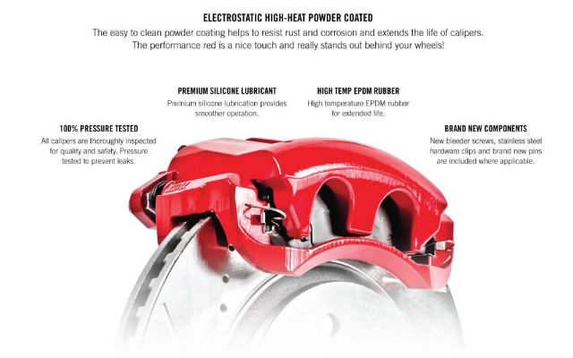 RED POWDER COATED PERFORMANCE CALIPERS