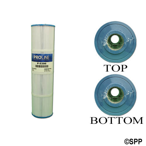 Filter Cartridge, Proline, Diameter: 5-5/16", Length: 21-5/16", Top: 2-1/8" Open, Bottom: 2-1/8" Open, 80 sq ft