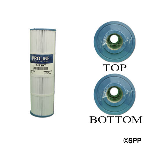 Filter Cartridge, Proline, Diameter: 5-5/16", Length: 17-13/16", Top: 2-1/8" Open, Bottom: 2-1/8" Open, 80 sq ft