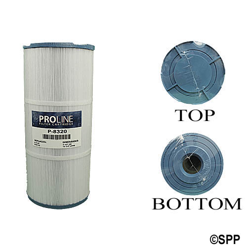 Filter Cartridge, Proline, Diameter: 8-7/16", Length: 18-1/8", Top: Castle, Bottom: 2-1/2" Open, 125 sq ft