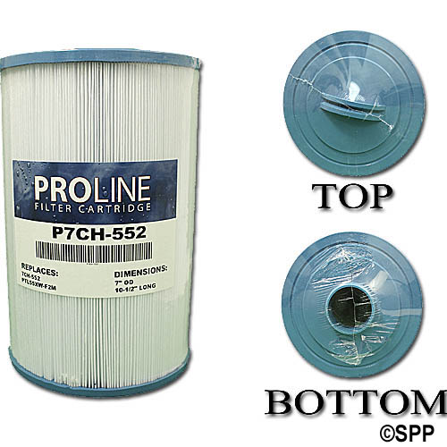 Filter Cartridge, Proline, Diameter: 7", Length: 10-1/2", Top: Handle, Bottom: 2" MPT, 55 sq ft