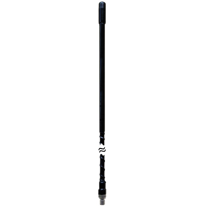 2' 3/8X24 Thread Fiberglass Ant.(Black)