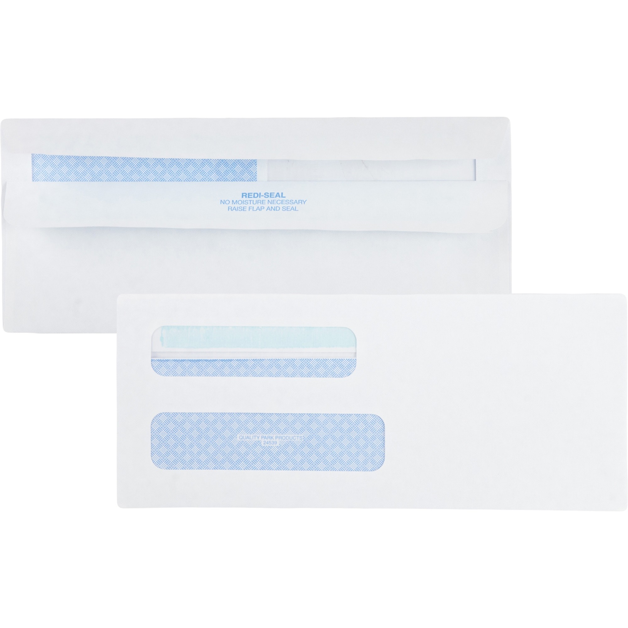 Quality Park Double Window Redi-Seal Envelopes - Double Window - #8 5/8 - 8 5/8" Width x 3 5/8" Length - 24 lb - Self-sealing - 