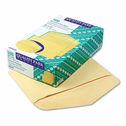 Quality Park Heavy-Duty Document Envelopes - Catalog - 10" Width x 15" Length - 32 lb - Gummed - 100 / Box - Cameo