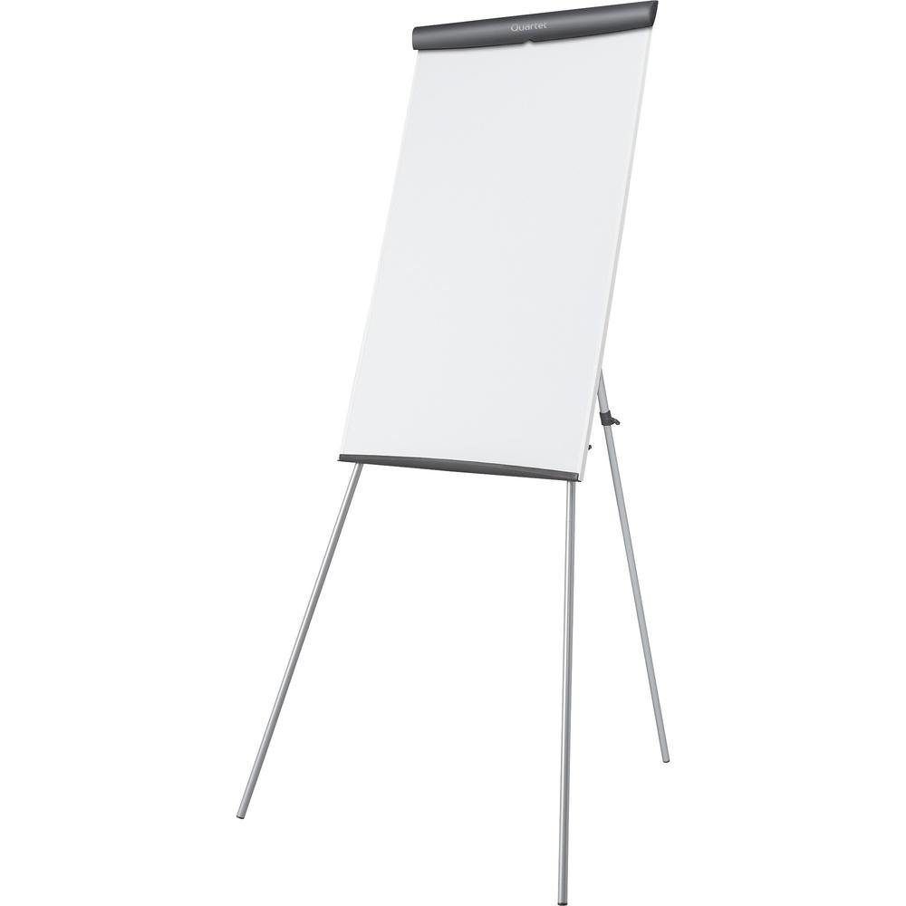 Quartet Whiteboard/Flip-chart Presentation Easel - 24" (2 ft) Width x 36" (3 ft) Height - White Melamine Surface - Gray Frame - 