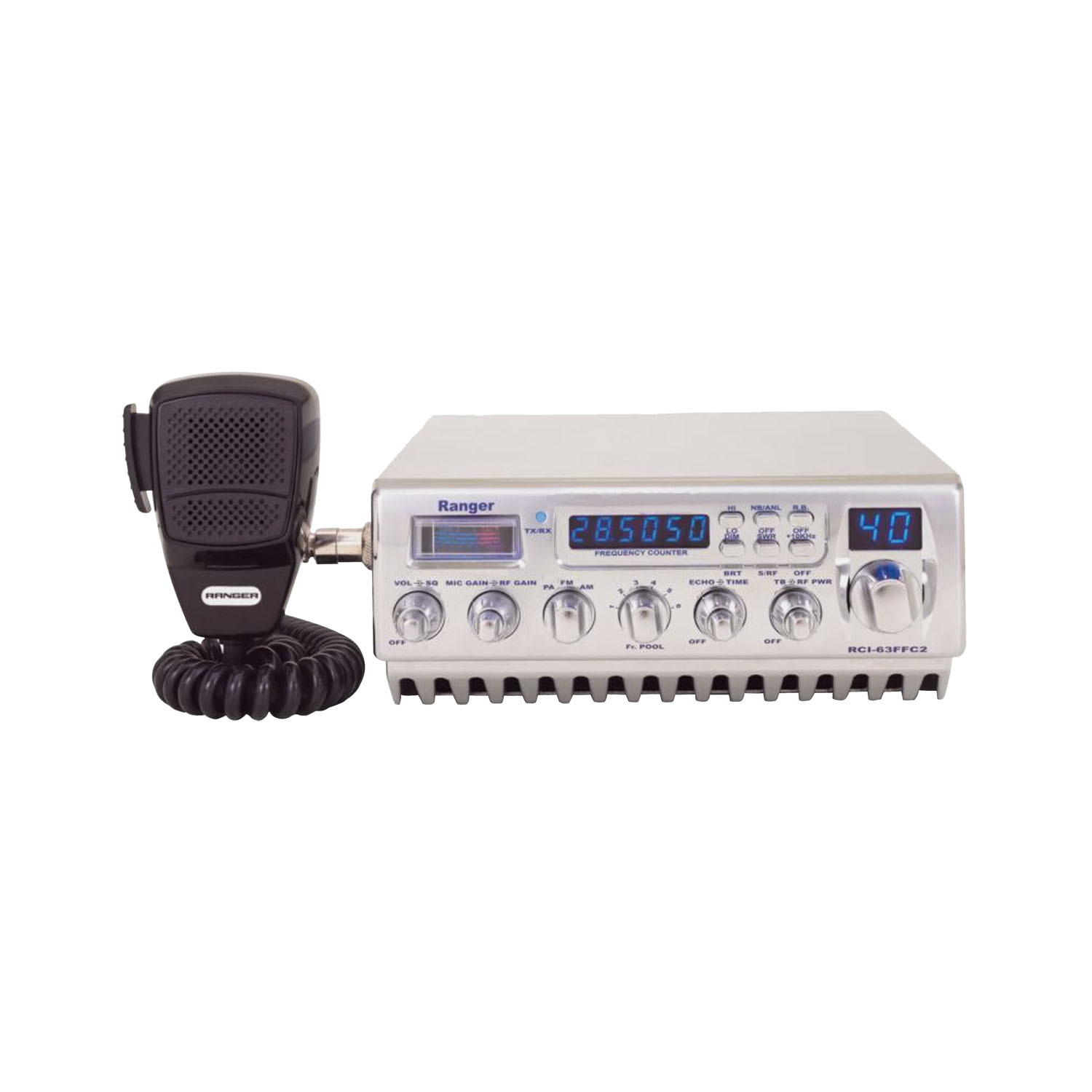 RCI - RCI63FFC2 200 WATT 10 METER AM/FM MOBILE TRANSCEIVER WITH FREQUENCY COUNTER, ECHO/TALK-BACK & ROGER BEEP