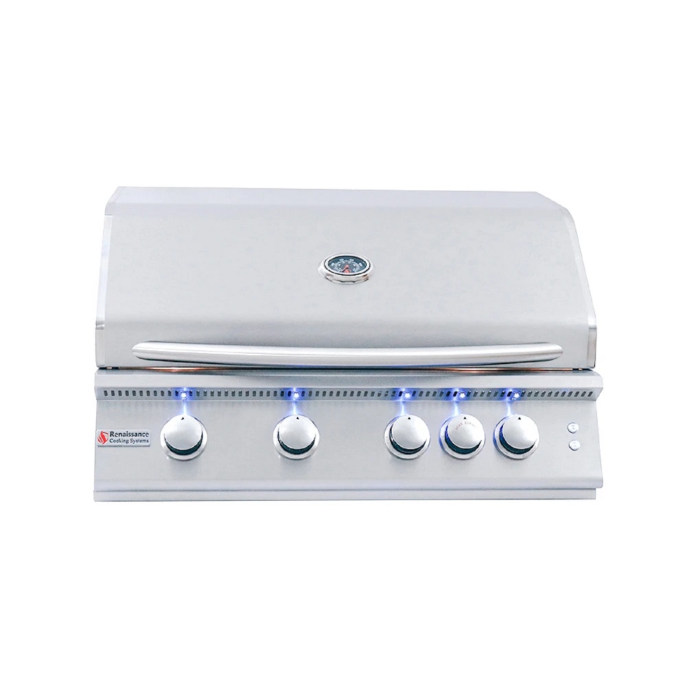 RCS 32 inch Propane Gas Grill w/ Blue LED lights