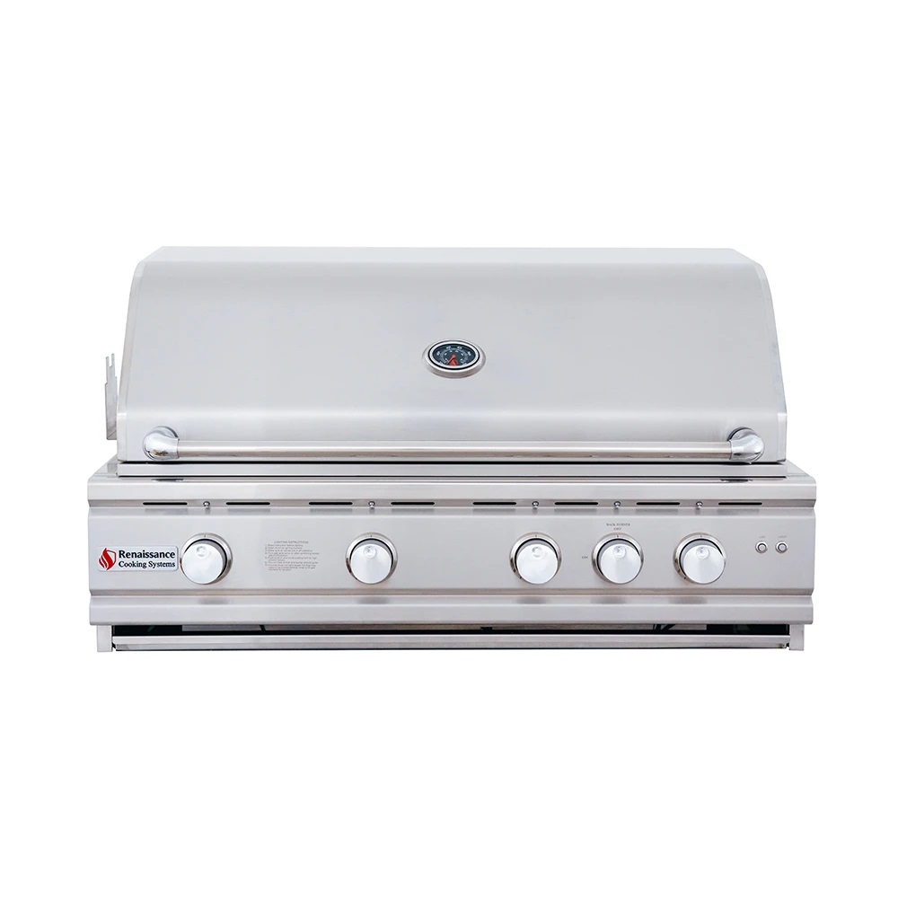 38 inch Cutlass Pro Grill with Blue LED Lights, back burner, propane