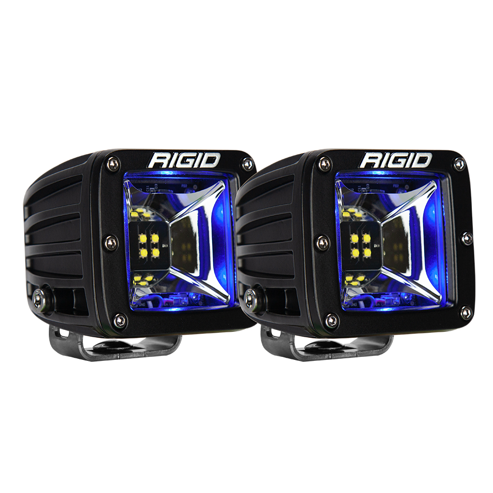 RIGID Radiance Scene Light W/Blue Backlight, Surface Mount, Black Housing |Pair