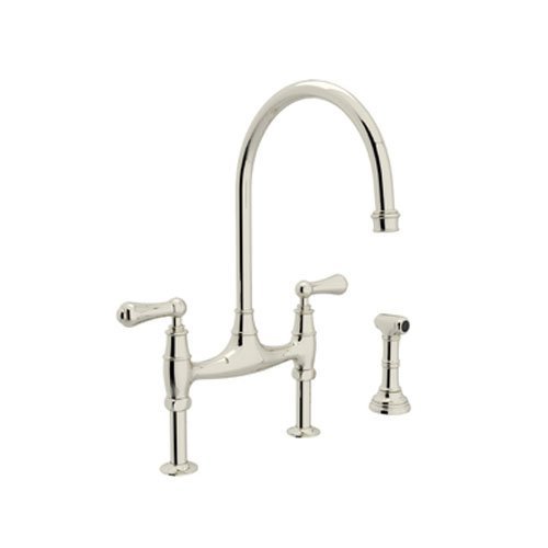 California Energy Commission Registered Lead Law Compliant 1.8 *P&R Deck Mount BRIDGE Kitchen Polished Nickel