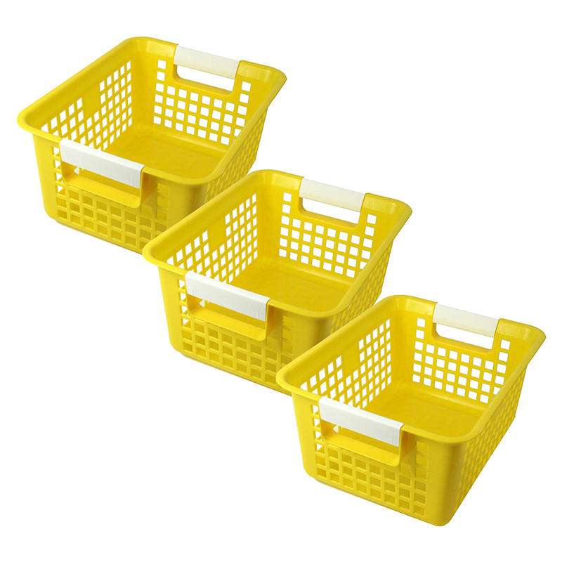 Tattle Book Basket, Yellow, Pack of 3