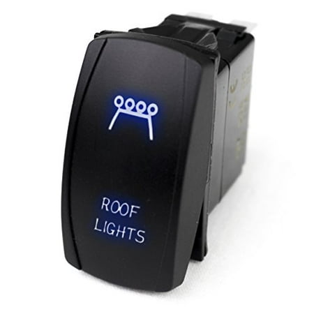 LED ROCKER SWITCH WITH BLUE LED RADIANCE  ROOF LIGHTS