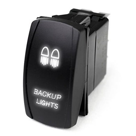 LED ROCKER SWITCH WITH WHITE LED RADIANCE  BACKUP LIGHTS