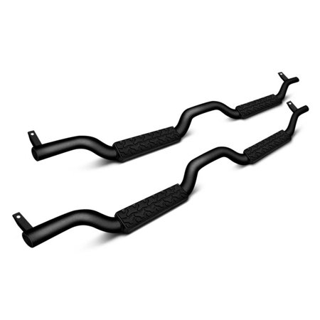 07-18 WRANGLER JK 4 DOOR SIDE BAR (PR) DROP STEP SLIMLINE 2-INCH BAR, BLACK TEXTURED