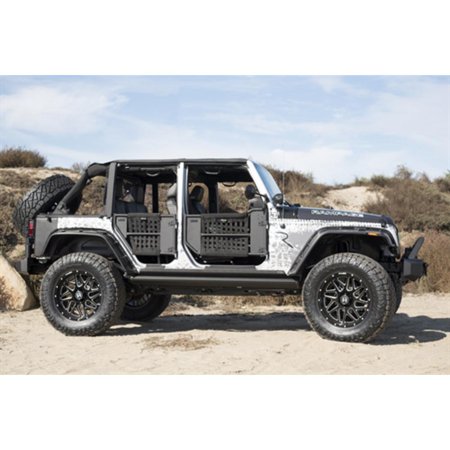 TRAIL DOORS 4PC SET; BLACK; JEEP GLADIATOR 20-21; WRANGLER (JL) UNLIMITED(4DR) 18-21