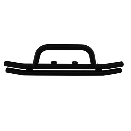 07-18 WRANGLER JK DOUBLE TUBE BUMPER FRONT WITH HOOP BLACK