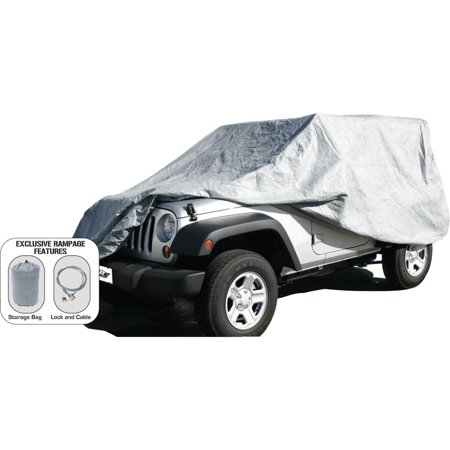 07-18 WRANGLER JK CAR COVER 3 LAYER GREY 4DR (INCL LOCK CABLE & STORAGE BAG)