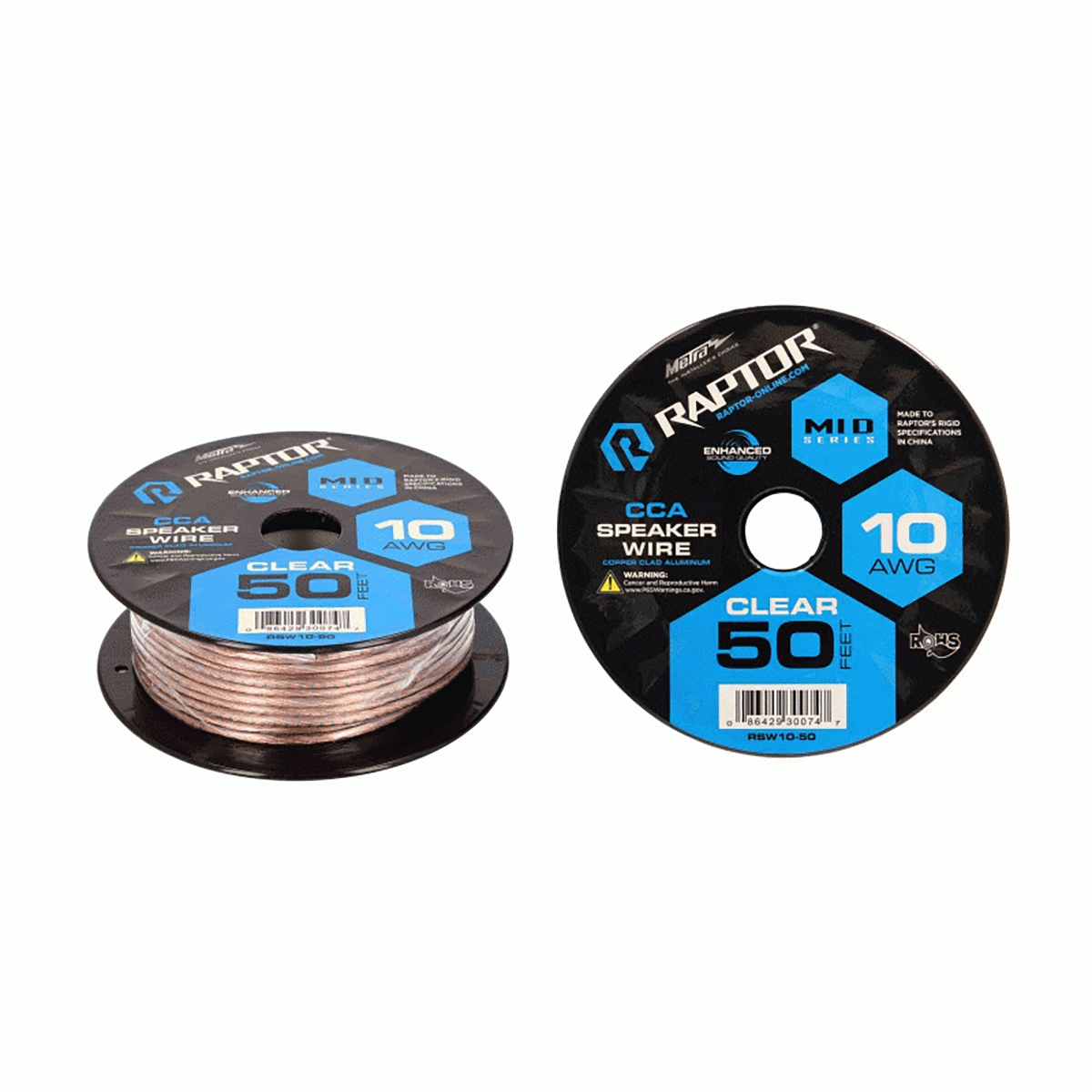 Speaker Wire 10GA Clear 50ft Vice Serie