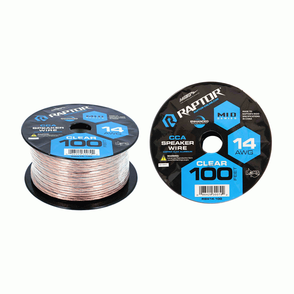 Speaker Wire 14GA Clear CCA 100ft Vice