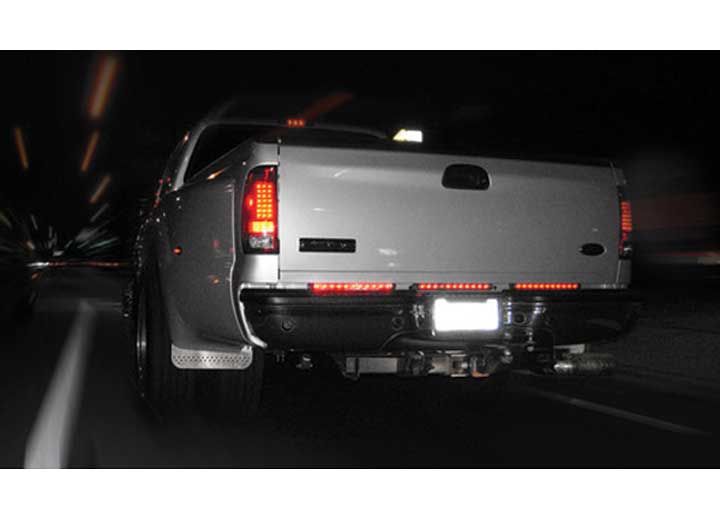 15IN MINI TAILGATE LIGHT BAR RED LED RUNNING LIGHTS/BRAKE LIGHTS/TURN SIGNALS SMOKE LENS