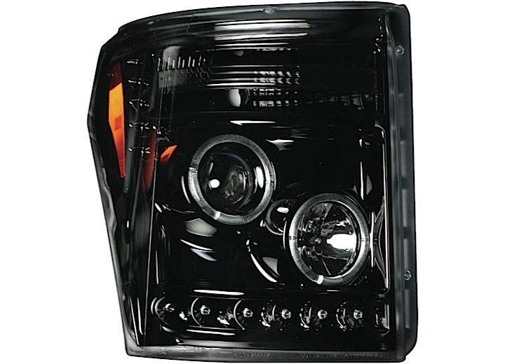 11-16 F250/F350/F450/F550 PROJECTOR HEADLIGHTS W/CCFL HALOS/DRL-SMOKED/BL DRIVE/PASS