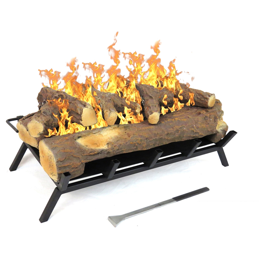 Regal Flame 18 inch Convert to Ethanol Fireplace Log Set with Burner Insert from Gel or Gas Logs (Oak)