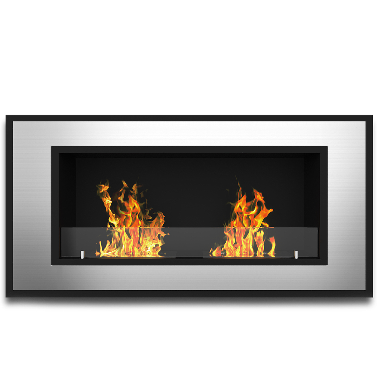 Regal Flame Austin 32 Inch Ventless Built In Recessed Bio Ethanol Wall Mounted Fireplace