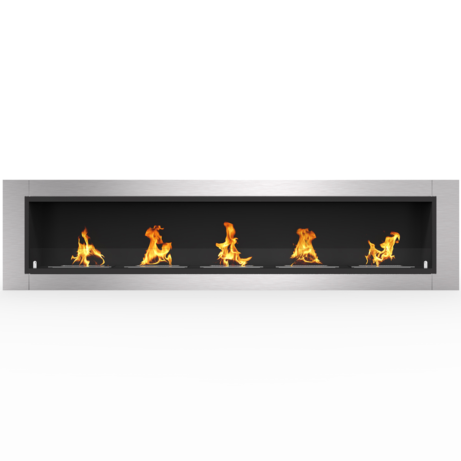 Regal Flame Brooks 47 Inch Ventless Built In Recessed Bio Ethanol Wall Mounted Fireplace