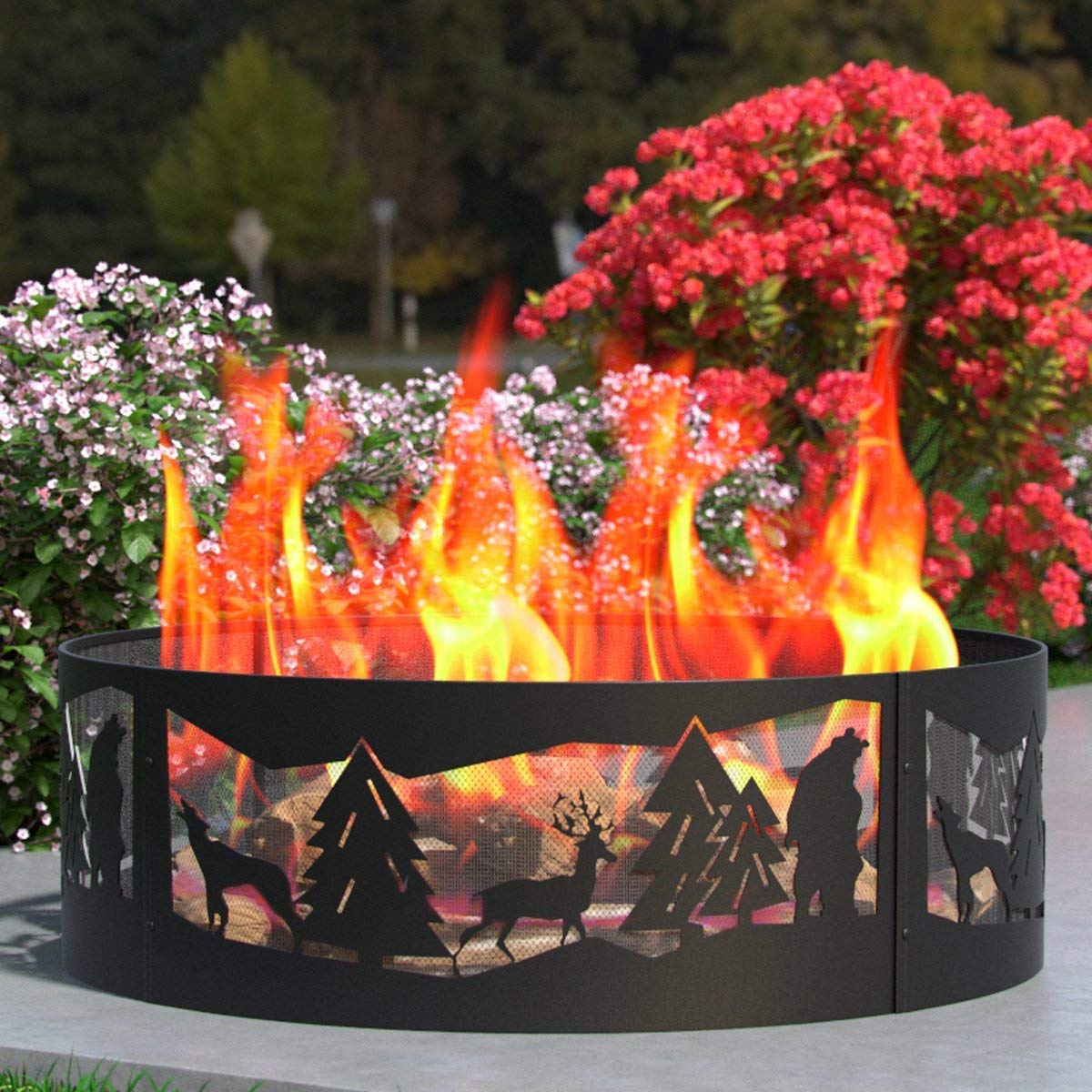 Regal Flame 8 ft Deluxe Heavy Duty Firewood Log Rack for Fireplaces and Fire Pits to Enjoy a Real Fire or Complement Vent-Free