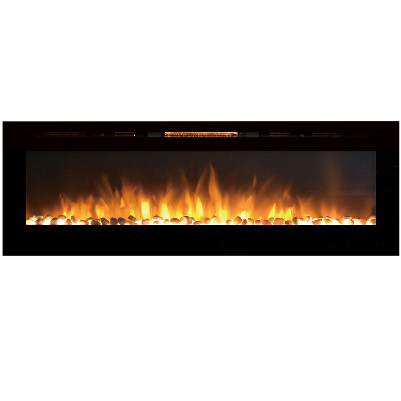 Regal Flame Gotham 72 Inch Built-in Ventless Heater Recessed Wall Mounted Electric Fireplace - Log